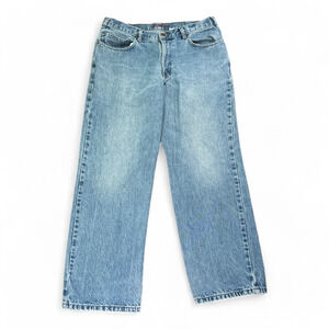Eddie Bauer Jeans Mens 34x29 Blue Light Wash Straight Classic Hiking 36x30 Tag